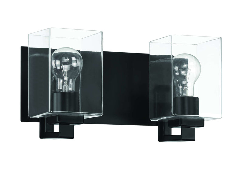 Craftmade 18514FB2 McClane 2 Light Bathroom Vanity Light -Flat Black
