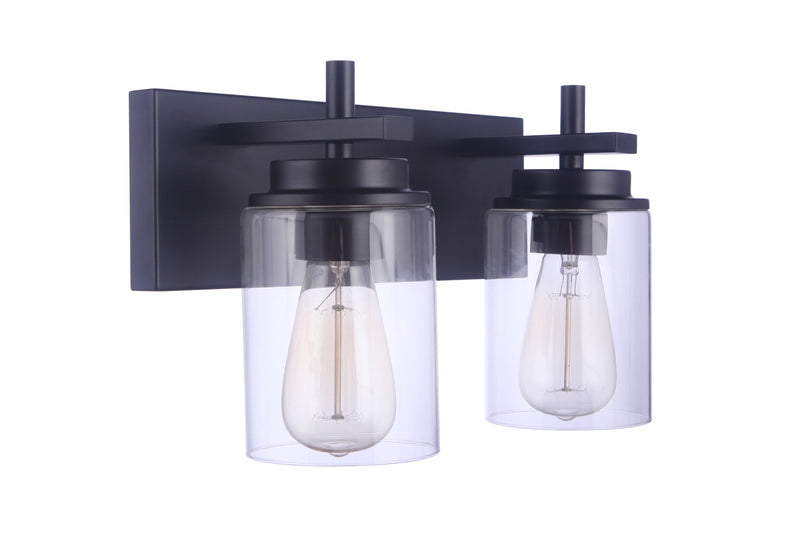 Craftmade 17414FB2 Reeves 2 Light Bathroom Vanity Light -Flat Black