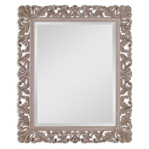 Auren Mirror | Classic Ornate Rectangle Engineered Wood Frame Mirror Mounted Vertical or Horizontal (31 in. W x 37 in. H x 1 in. D)