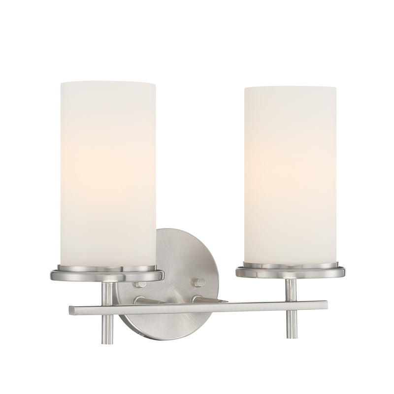 Minka Lavery Haisley 2 Light Bathroom Vanity Light-Brushed Nickel