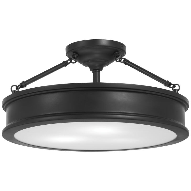Minka Lavery Harbour Point 3 Light Large Semi Flush Mount-Coal