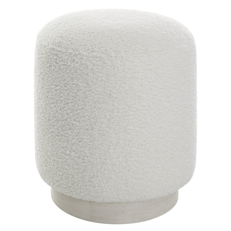 Uttermost Avila White Ottoman - ALCOVE LIGHTING