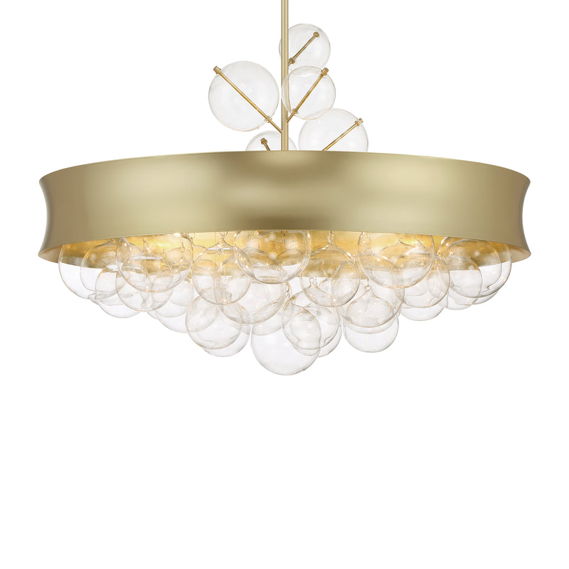 Minka Lavery Verdi Square By Robin Baron 25" 8 Light Pendant-Soft Gold