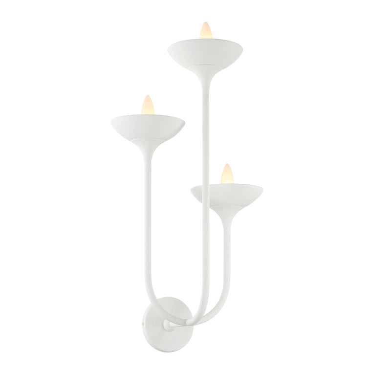 Minka Lavery Ryton 3Lt Wall Sconce-Plaster White