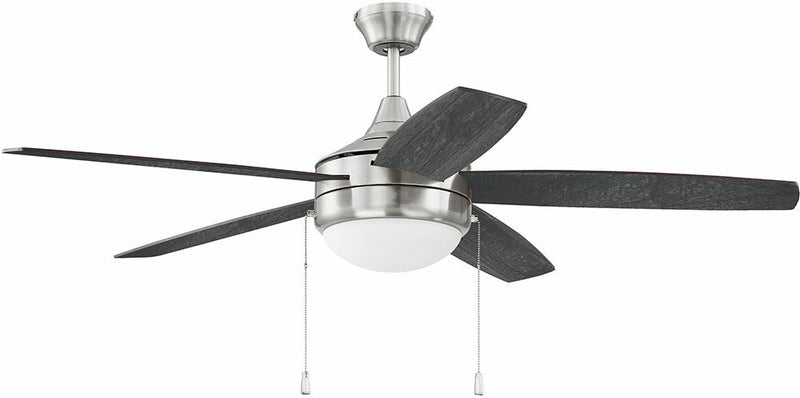 Craftmade PHA52BNK5-BNGW Phaze 5 LED Ceiling Fan -Brushed Polished Nickel - ALCOVE LIGHTING