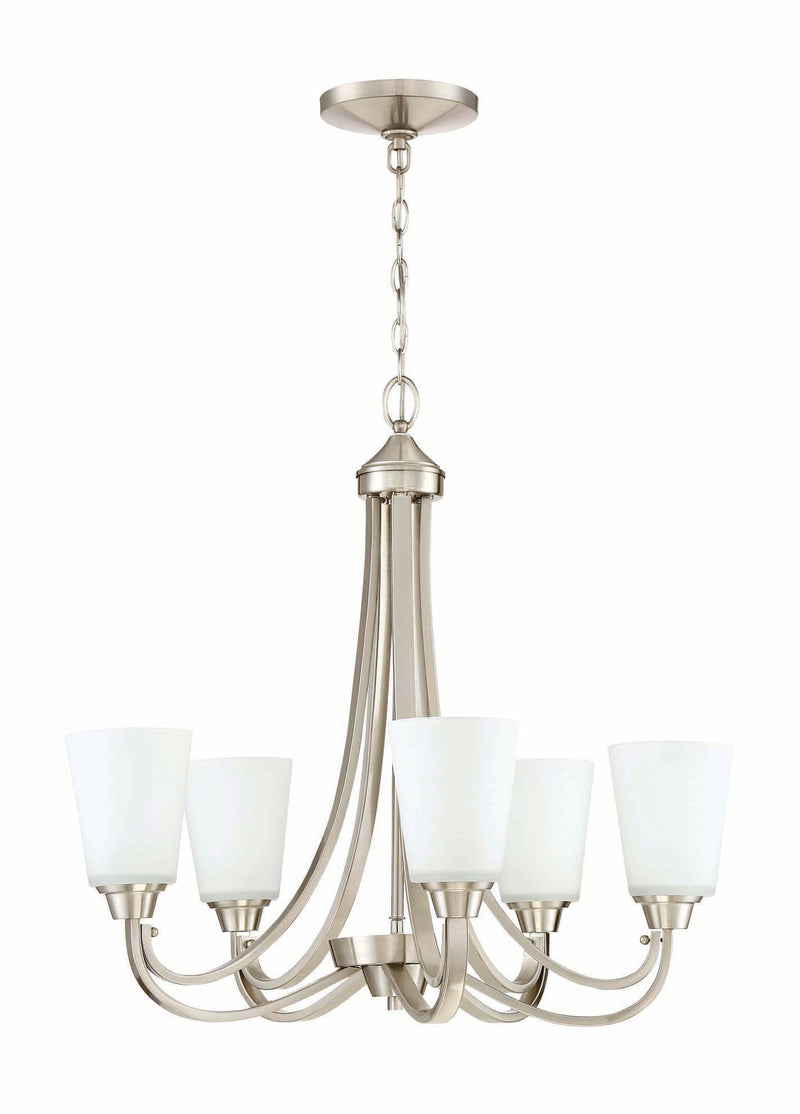 Craftmade 41925-BNK Grace 5 Light Chandelier -Brushed Polished Nickel