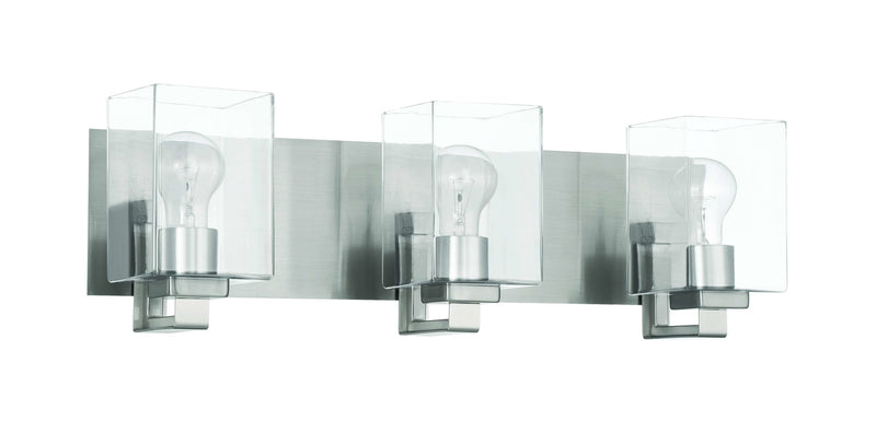 Craftmade 18524BNK3 McClane 3 Light Bathroom Vanity Light -Brushed Polished Nickel