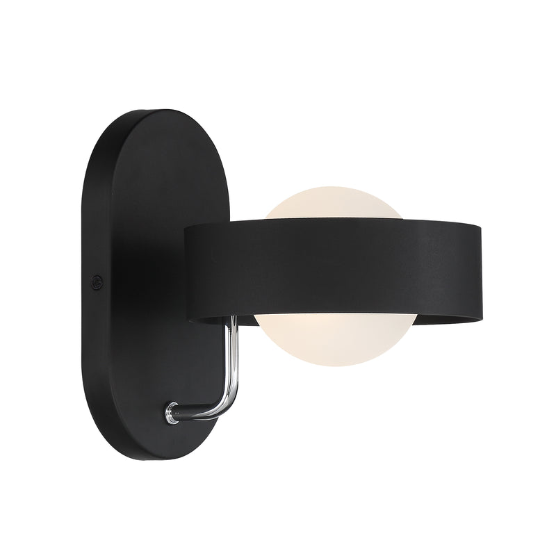 George Kovacs P1561-729 Lift Off 1 Light Bath -Sand Coal and Polished Nickel