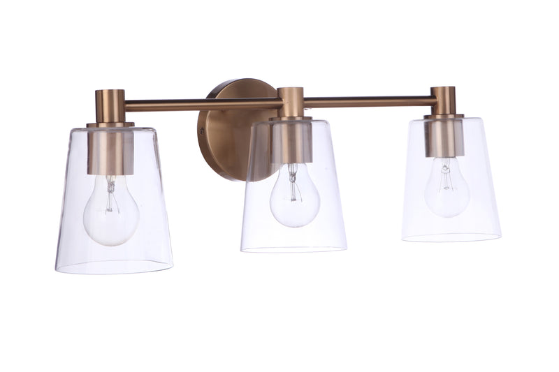 Craftmade 12623SB3 Emilio 3 Light Wall Sconce -Satin Brass - ALCOVE LIGHTING