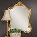 Avenel Distressed Gold Mirror | Classic Ornate Engineered Polymer Frame Bathroom Vanity Mirror (26 in. W x 35 in. H x 2 in. D)