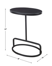 Uttermost Jessenia Black Marble Accent Table - ALCOVE LIGHTING
