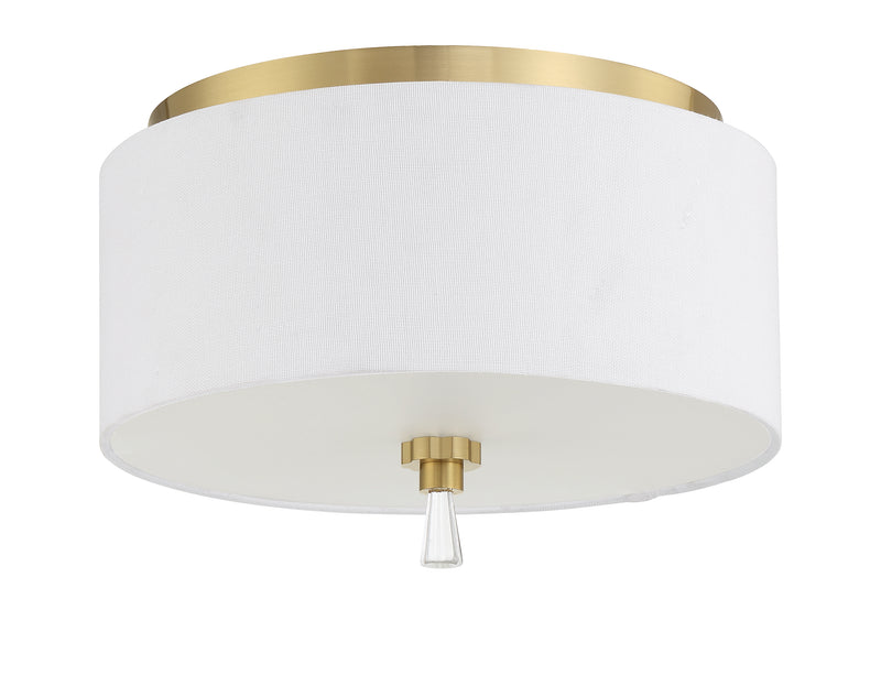 Craftmade 58282-SB Fortuna 2 Light Flush Mount -Satin Brass