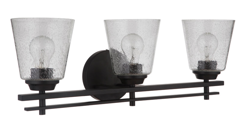Craftmade 19624FB3 Drake 3 Light Bathroom Vanity Light -Flat Black