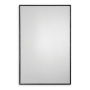 Linea Oil Rubbed Bronze Mirror | Modern Rectangle Metal Frame Bathroom Vanity Mirror Mounted Vertical or Horizontal (24 in. W x 36 in. H x 1 in. D)