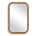 Twila Mirror | Modern Rectangle Engineered Rattan Polymer Frame Bathroom Vanity Mirror Mounted Vertical or Horizontal (22 in. W x 34 in. H x 1 in. D)