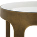 Bosler Accent Table | Metal Frame and Antique Brushed Gold (15 in. W x 25 in. H)