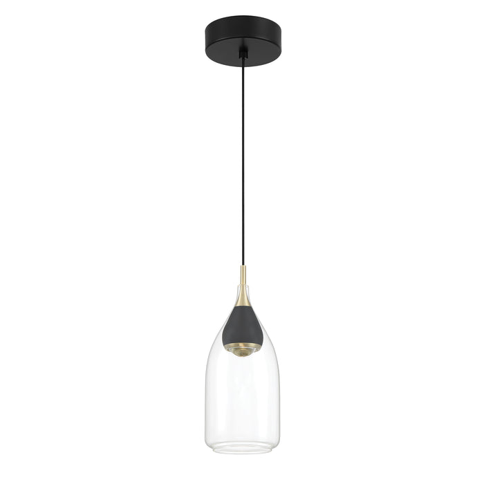 George Kovacs P5462-884-L Arabesque Mini LED Pendant Light -Coal and Brushed Gold