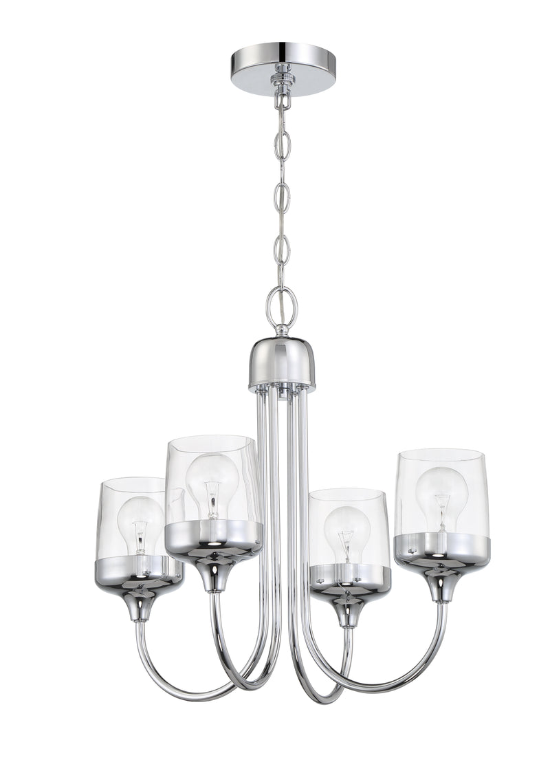 Craftmade 58124-CH Wrenn 4 Light Chandelier -Chrome