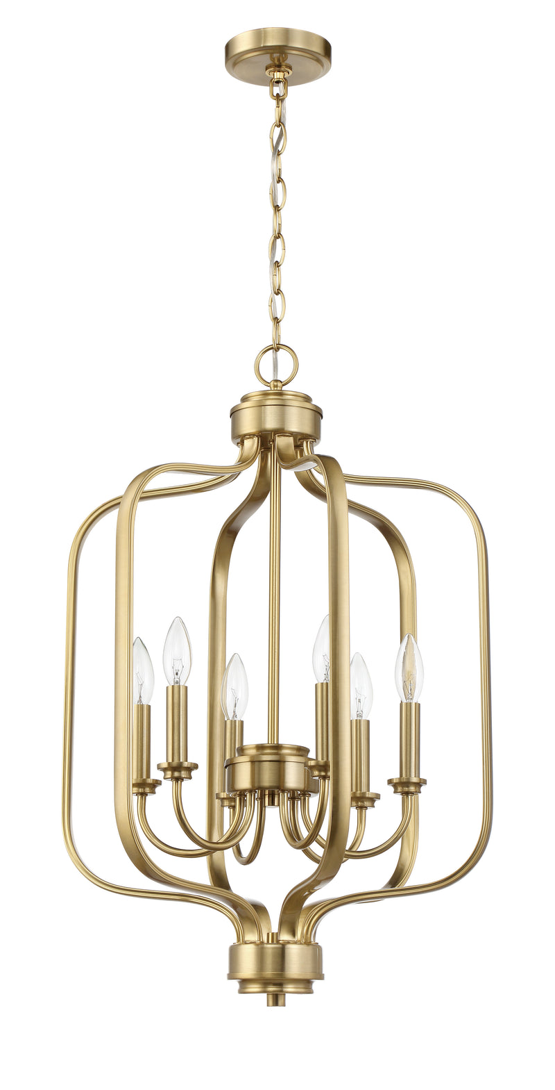 Craftmade 50536-SB Bolden 6 Light Foyer -Satin Brass
