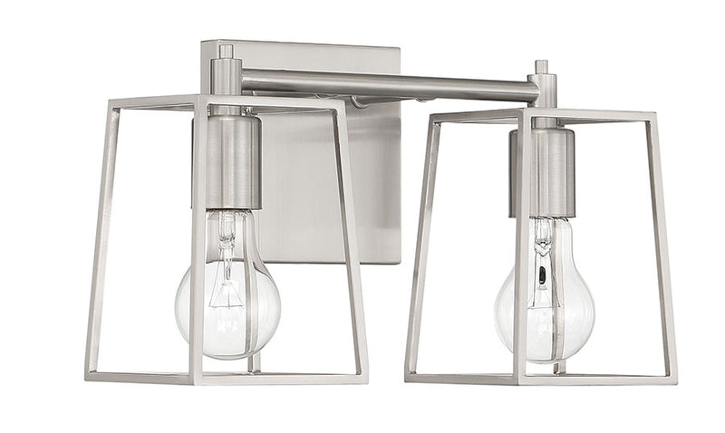 Craftmade 12113BNK2 Dunn 2 Light Bathroom Vanity Light -Brushed Polished Nickel