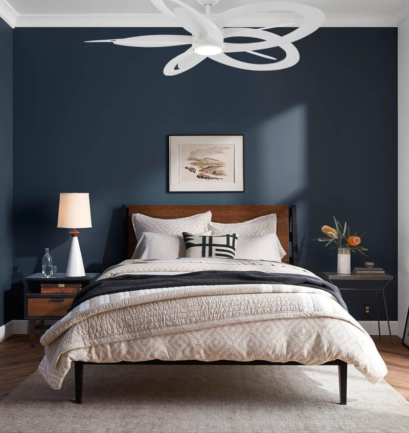 Minka Aire F862L-WHF Pinup 60" Flat White LED Ceiling Fan with Remote - ALCOVE LIGHTING