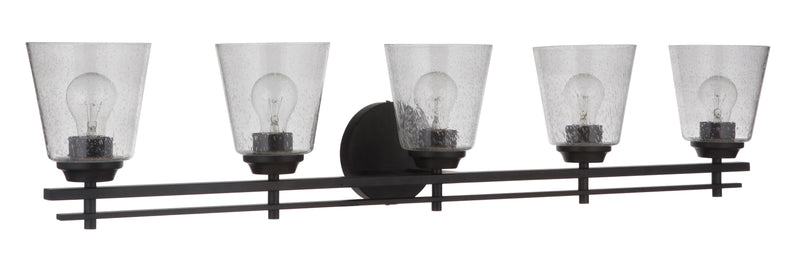 Craftmade 19642FB5 Drake 5 Light Bathroom Vanity Light -Flat Black