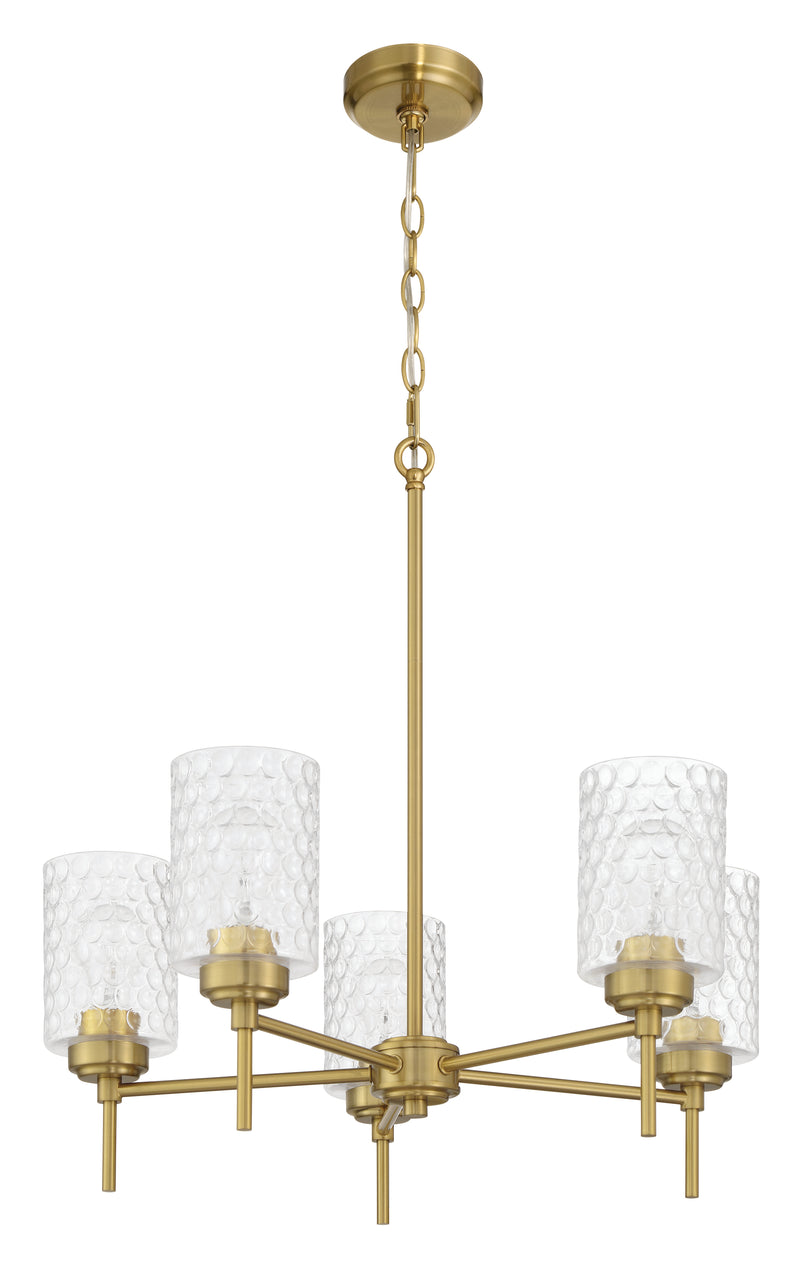 Craftmade 60525-SB Claire 5 Light Chandelier -Satin Brass