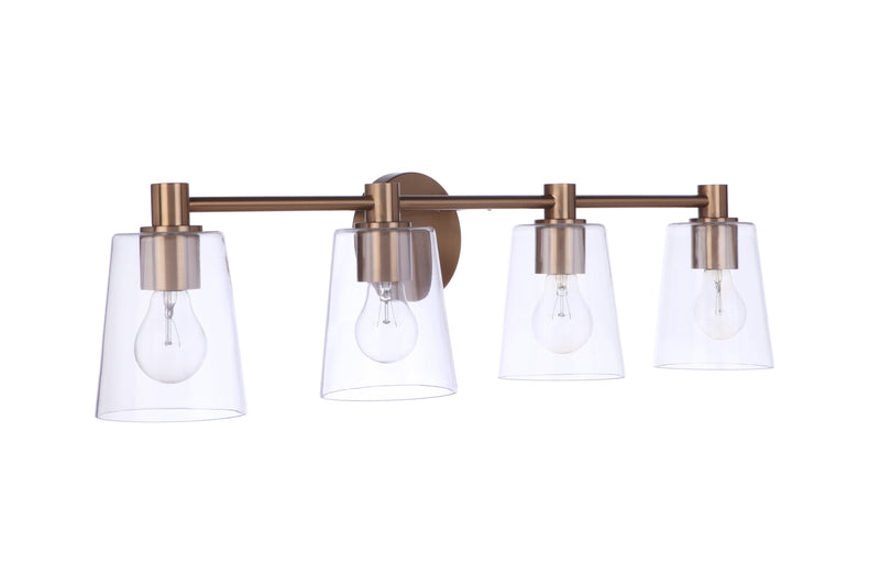 Craftmade 12633SB4 Emilio 4 Light Bathroom Vanity Light -Satin Brass