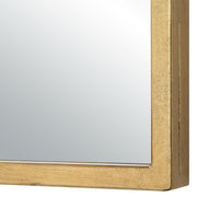 Marzala Antique Gold Leaf Mirror | Modern Arch Iron Frame Bathroom Vanity Mirror (22 in. W x 38 in. H x 1 in. D)