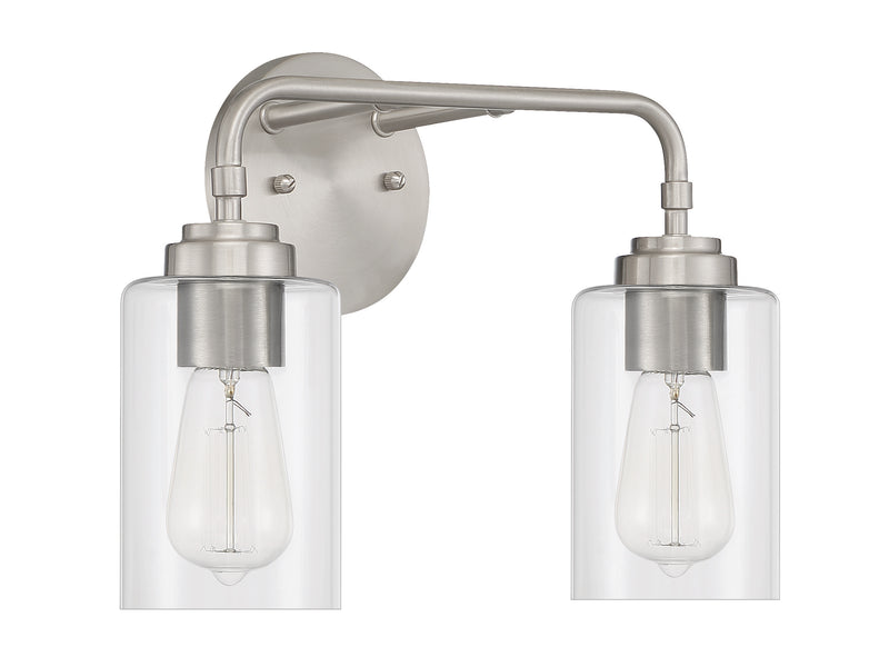 Craftmade 56002-BNK Stowe 2 Light Bathroom Vanity Light -Brushed Polished Nickel