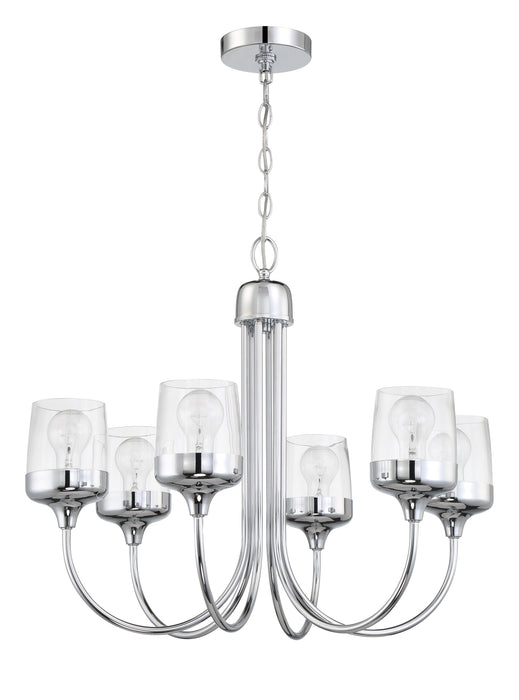 Craftmade 58126-CH Wrenn 6 Light Chandelier -Chrome