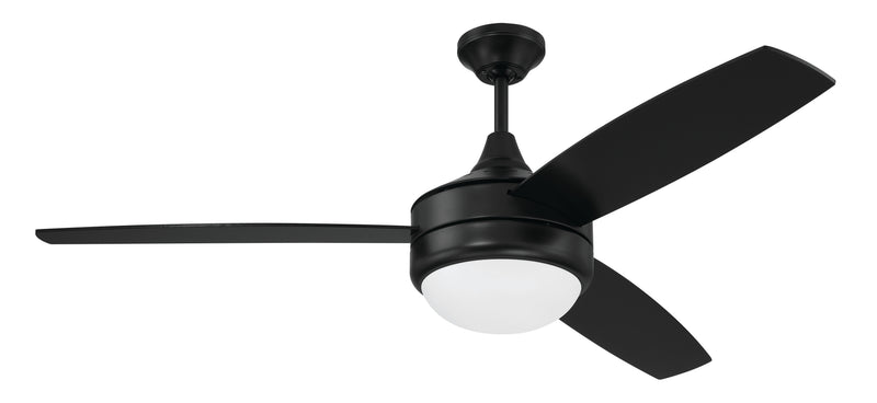 Craftmade PHZ52FB3 Phaze II 3-Blade LED Ceiling Fan -Flat Black