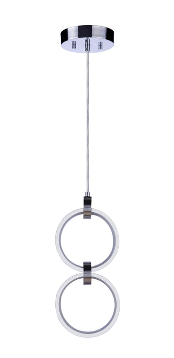Craftmade 59392-CH-LED Context 2 Light LED Pendant -Chrome