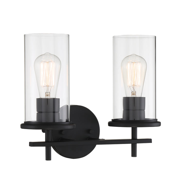 Minka Lavery Haisley 2 Light Bathroom Vanity Light-Coal