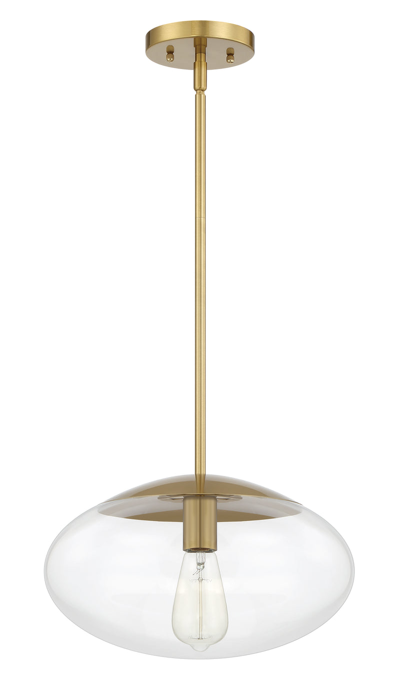 Craftmade 56894-SB Gaze 1 Light 14" Pendant -Satin Brass