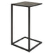 Calden Accent Table | Antique Black with Gray Shagreen Top (12 in. W x 24 in. H)