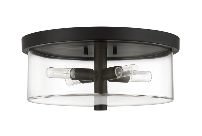 Craftmade 55684-FB Hailie 4 Light Flush Mount -Flat Black