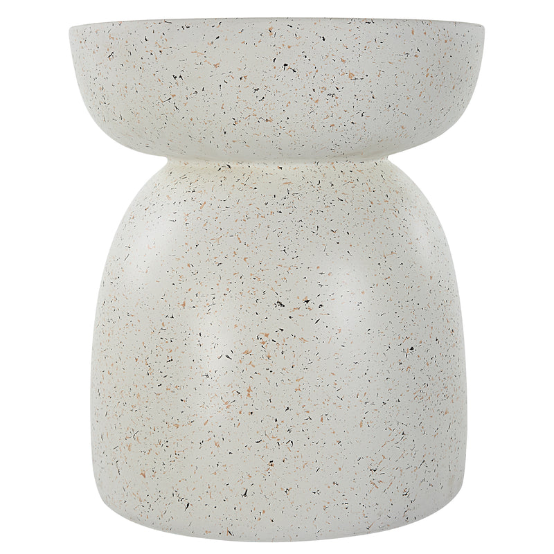 Uttermost Inhale Cast White Accent Table - ALCOVE LIGHTING