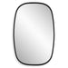 Ovelo Satin Black Mirror | Modern Rectangle Iron Frame Bathroom Vanity Mirror with Rounded Corners Mounted Vertical or Horizontal (22 in. W x 34 in. H x 2 in. D)