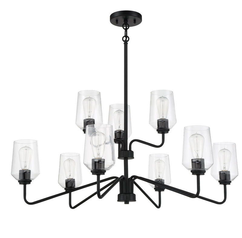 Craftmade 56129-FB Shayna 9 Light Chandelier -Flat Black
