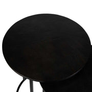 Kozari Nesting Tables Set of 3 | Rich Espresso and Iron Craftsmanship (Small: 12 in. W x 20 in. H; Medium: 14 in. W x 22 in. H; Large: 17 in. W x 24 in. H)