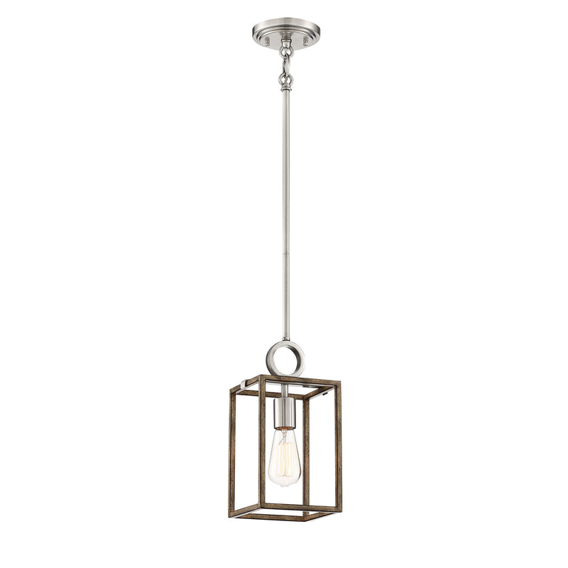 Minka Lavery Country Estates 1 Light Mini Pendant-Sun Faded Wood