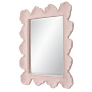 Uttermost Sea Coral 09955 pink modern coastal rectangle bathroom vanity mirror with organic coral-inspired textured frame, 27 in. W x 34 in. H