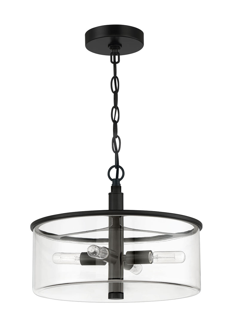Craftmade 55654-FB Hailie 4 Light Convertible Semi Flush -Flat Black