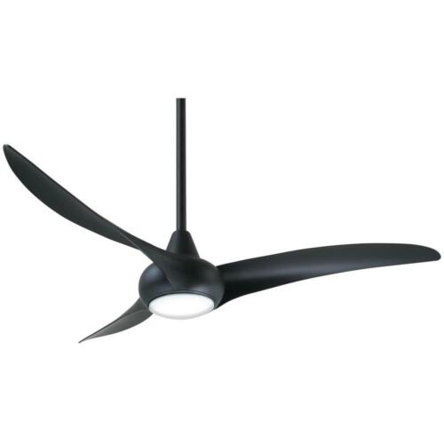 Minka Aire Light Wave 52 in. LED Coal Ceiling Fan with Remote & Wall Controls