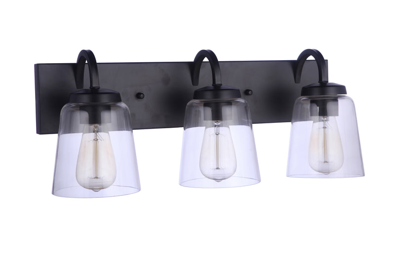 Craftmade 16323FB3 Elsa 3 Light Bathroom Vanity Light -Flat Black