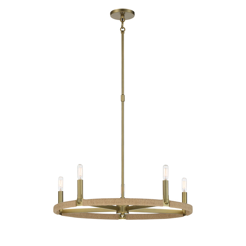 Minka Lavery Windward Passage 5 Light Chandelier-Soft Brass