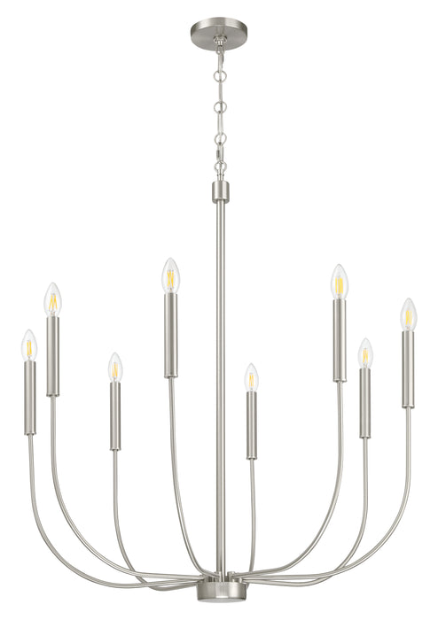 Craftmade 59828-BNK Traci 8 Light Chandelier -Brushed Polished Nickel