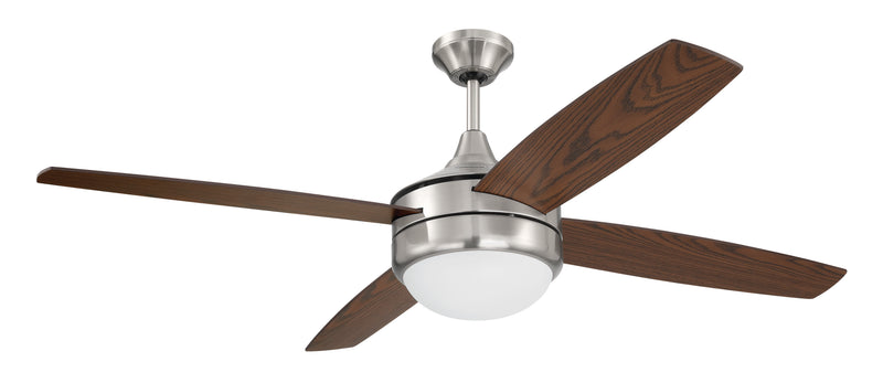 Craftmade PHZ52BNK4 Phaze II 4- Blade LED Ceiling Fan -Brushed Polished Nickel
