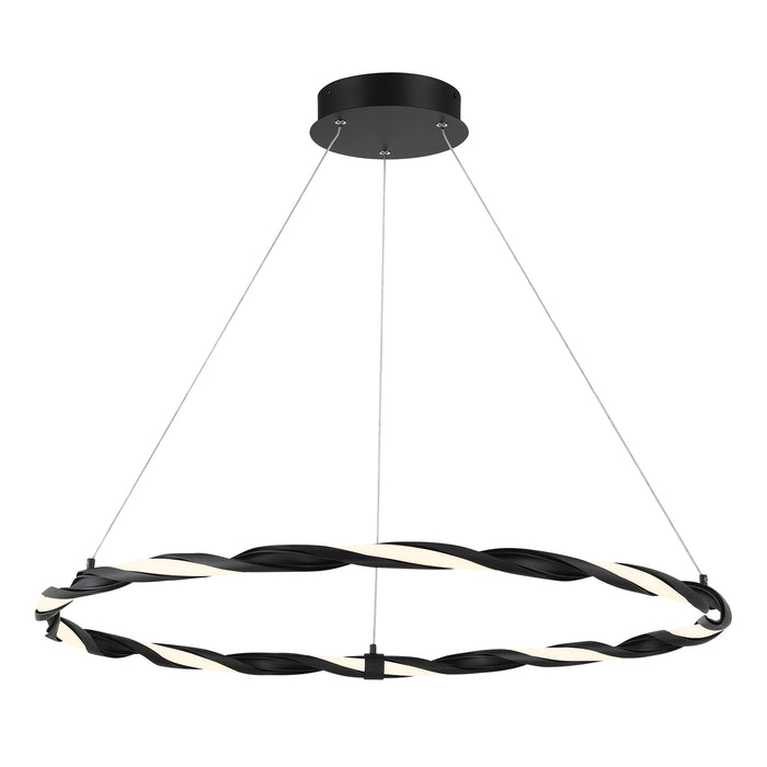 George Kovacs P5481-66A-L Convolution 31.5" LED Pendant Light -Matte Black